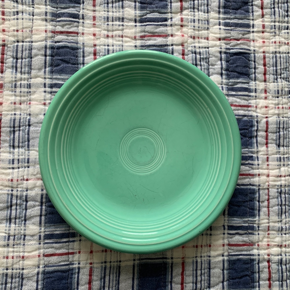 One (1) Fiesta Sea Mist Green Salad Plate by Homer Laughlin Fiestaware